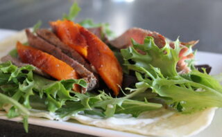 Sweet Potato & Steak Wraps