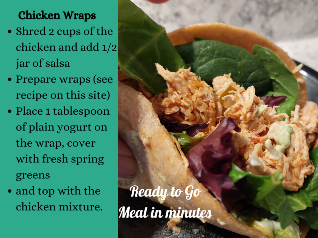 Meal prepping, chicken wraps