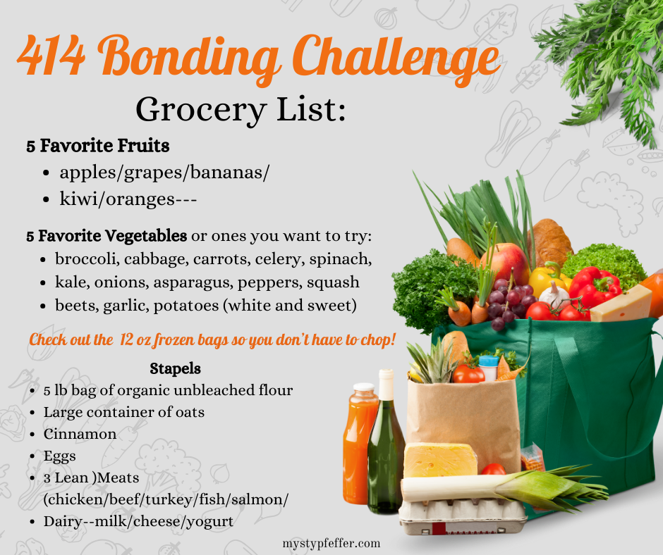 414 Bonding Challenge Grocery List
