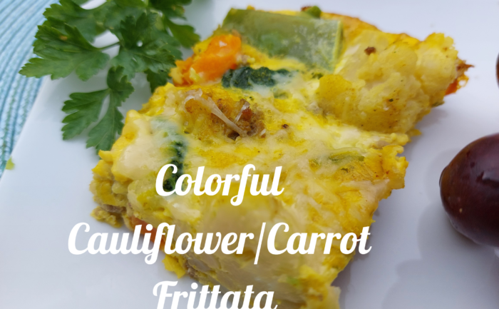 Colorful Cauliflower/Carrot Frittata