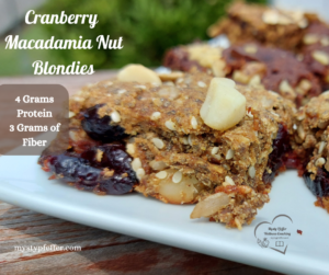 Cranberry Macadamia Nut Blondies