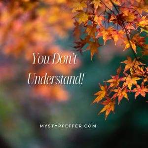 You Don't Understand